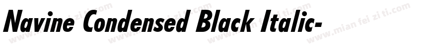 Navine Condensed Black Italic字体转换